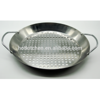 Ex-Factory Price Double Handles Stainless Steel BBQ Grill Pan bbq pan BT-BBQ104