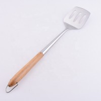 Professional Cheap Factory Price Extra Large wooden handle stainless steel bbq spatula